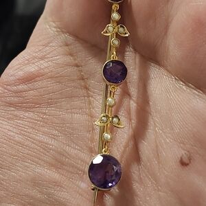 Antique Victorion 9k gold and amethyst pendant